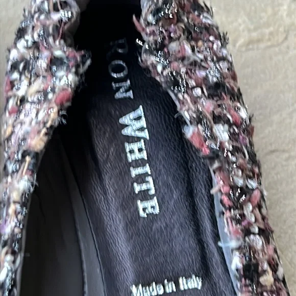 Ron White Sha-Nell Tweed Slip On Flats - Picture 8 of 12
